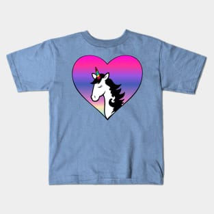 Unicorn Rainbow Sweetheart Kids T-Shirt